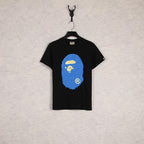 Bathing Ape T-Shirt Summer Cartoon Print Casual Large Size Loose Men's and Women's round Neck Short Sleeve T-shirt