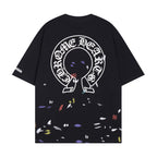 Chrome Heart T Shirts Croix Cross Sanskrit Embroidery Versatile Casual Loose