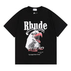 Rhude T-shirt Micro Eagle Letter Print Short Sleeve T-shirt