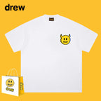 Drew T-shirts Short Sleeve Cola Loose round Neck