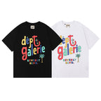 Gallery Dept T-shitrs plus Size Loose Short Sleeve Rainbow