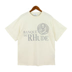 Rhude T-shirt Micro Label Letter Logo Line Pattern Short Sleeve T-shirt Loose