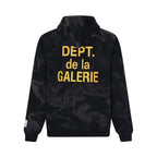 Gallery Dept Hoodie Letter Tie-Dye Washed Hooded Sweater Cardigan Jacket