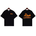 Rhude T-shirt Label Wings Alphabet Earth Print Short Sleeve T-shirt