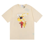 Rhude T-shirt Micro Label Alphabet Art Abstract Short Sleeve T-shirt