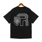 Rhude T-shirt Micro Label Letter Logo Line Pattern Short Sleeve T-shirt Loose