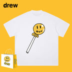 Drew T-shirts Smiley Letter Cotton T-shirt