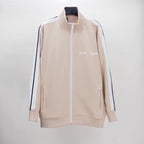 Palm Angle Sweatshirt Palm Angels Black and White Striped Stand Collar Jacket Men and Women Loose Sports