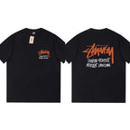 Stussy T-Shirts Loose Casual T-Shirts Same for Men and Women