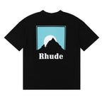 Rhude T-shirt Sunset Classic Alphabet Print Short Sleeve T-shirt