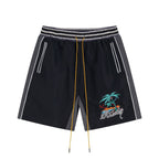 Rhude T-shirt Coconut Alphabet Beach Embroidery Short Sleeve Shirt Shorts
