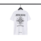 Chrome Heart T Shirts Sanskrit Cross Horseshoe Letter Flower Short Sleeve T-Shirt