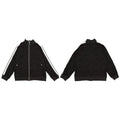 Palm Angle Sweatshirt Palm Angels Striped Stand Collar Jacket for Men and Women Couple Loose Sports Jacket