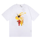 Rhude T-shirt Micro Label Alphabet Art Abstract Short Sleeve T-shirt