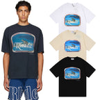 Rhude T-shirt Micro Label Letter Retro Printed Short Sleeve T-shirt