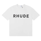 Rhude T-shirt Letter Logo Printed Short Sleeve T-shirt