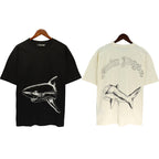 Palm Angels T-shirt Sketch Break Shark Alphabet Short Sleeve T-shirt