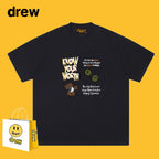 Drew T-shirts T-shirt Short Sleeve Loose round Neck Short Sleeve