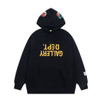 Gallery Dept Hoodie Embroidery Letter Inverted Print Hooded Sweater