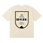 Rhude T-shirt Ski Theme Letter Print Short Sleeve T-shirt
