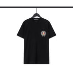 Chrome Heart T Shirts Croix Cross Leather Printed Short Sleeve T-Shirt
