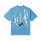 Denim Tears T-shirts Flame Wood Cotton Printed Loose Short Sleeve T-shirt