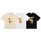 Rhude T-shirt Micro Label Alphabet Art Abstract Short Sleeve T-shirt