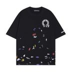 Chrome Heart T Shirts Croix Cross Sanskrit Embroidery Versatile Casual Loose