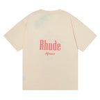 Rhude T-shirt Los Angeles RHUDE Sailing Letter Print Short Sleeve T-shirt
