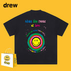 Drew T-shirts T-shirt Smiley Graffiti Printing Short Sleeve