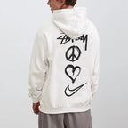 Stussy Hoodie Embroidered Fleece Fashion Hooded Sweater