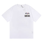 Rhude T-shirt Alphabet Flag Print Short Sleeve T-shirt