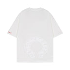 Chrome Heart T Shirts Chrome Hearts Sanskrit Horseshoe Pattern Short Sleeve T-Shirt