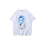 Bathing Ape T-Shirt Spring and Summer Short Sleeve Mount Fuji Printed Fashion Casual T-shirt