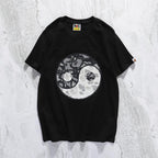 Bathing Ape T-Shirt Round Neck Summer Casual Cartoon Short Sleeve Pullover Anime T-shirt