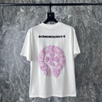 Chrome Heart T Shirts Pink Sanskrit Leather Short Sleeve T-Shirt