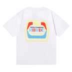 Rhude T-shirt Micro Label Wheat Ear Letter Print Short Sleeve T-shirt