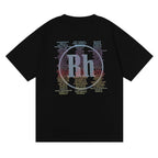 Rhude T-shirt Micro Label Alphabet Racing Print Short Sleeve T-shirt