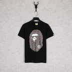 Bathing Ape T-Shirt Summer Camouflage Leopard Print Casual Plus Size Short Sleeve T-shirt