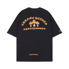 Chrome Heart T Shirts CROW Summer Short Sleeve Embroidery Crew Neck Loose
