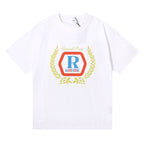 Rhude T-shirt Micro Label Wheat Ear Letter Print Short Sleeve T-shirt