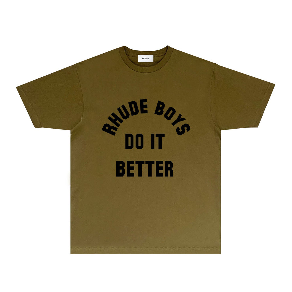 Rhude T-shirts Printed Trendy Pure Cotton