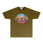 Rhude T-shirts Printed Trendy Pure Cotton
