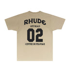 Rhude T-shirts Printed Trendy Pure Cotton