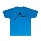 Rhude T-shirts Printed Trendy Pure Cotton