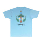 Rhude T-shirts Printed Trendy Pure Cotton