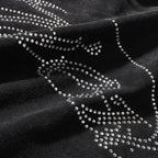 MAJESTIK Bulldog Football Rhinestone Cropped T-Shirt ¡ª detail