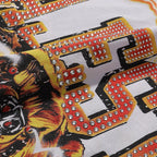 MAJESTIK Fearless 00 Football Bear Graphic T-Shirt ¡ª detail