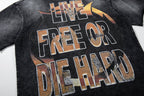 MAJESTIK Rhinestone Distressed Graphic T-Shirt ¡ª detail