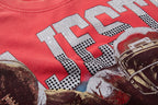 MAJESTIK Football Bear Graphic Short-Sleeve T-Shirt ¡ª detail